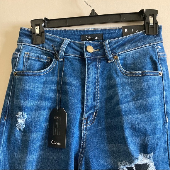 Vivi vito Denim Wash Distressed Jeans | NWT | Size 5 - Picture 5 of 9